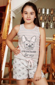 Kız Çocuk Kolsuz T-Shirt, Şort Takım